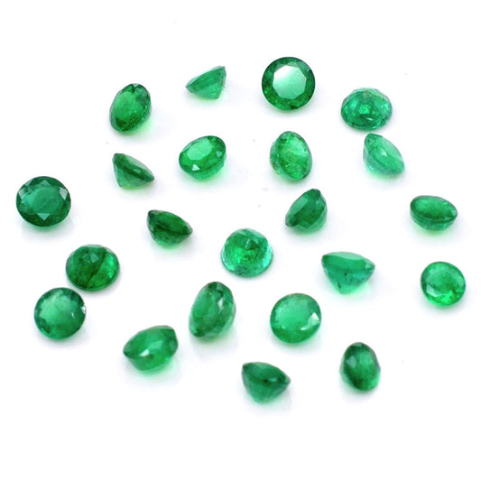 Natural Zambian Emerald Calibrated Round | 3mm & 3.5mm