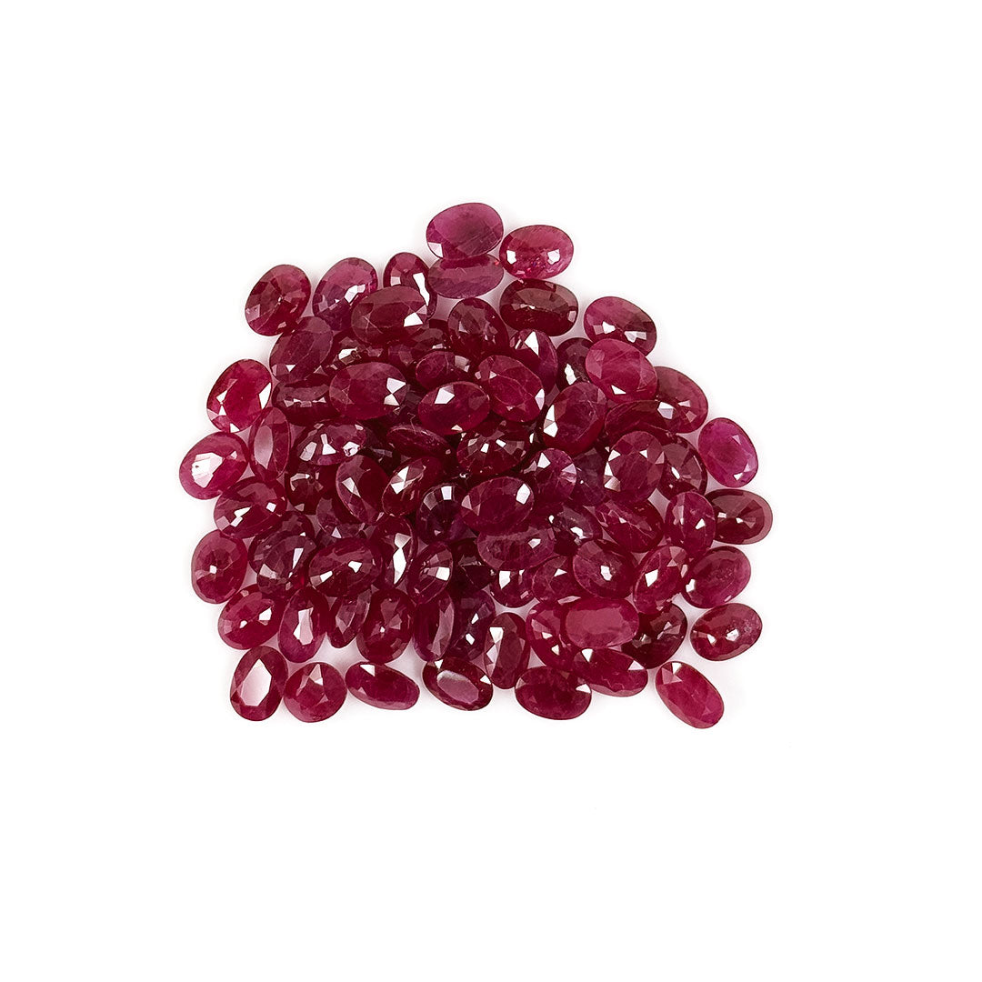 Natural Burma Untreated Ruby Calibrated Ovals | 5x7mm & 6x8mm