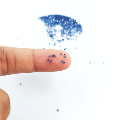 Natural Untreated Blue Sapphire Calibrated Diamond Cut Rounds | 1mm & 1.5mm
