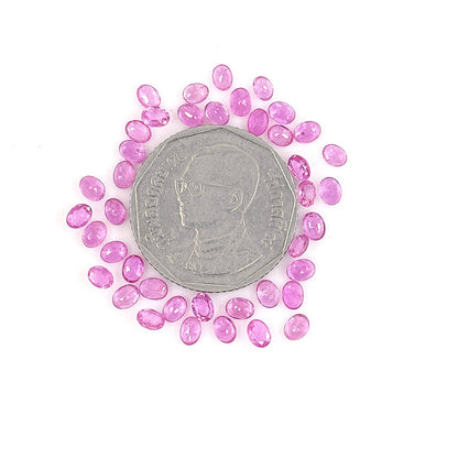 Natural Mozambique Pink Sapphire Calibrated Ovals | 3x4mm 4x5mm