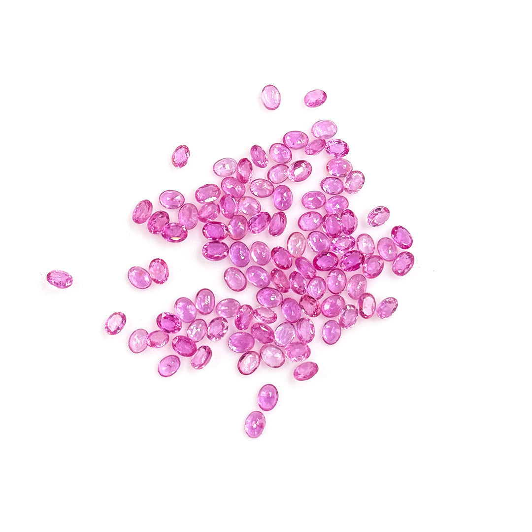 Natural Mozambique Pink Sapphire Calibrated Ovals | 2x3mm & 3x4mm