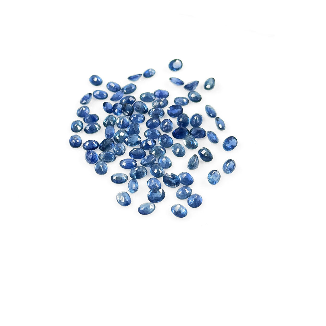 Natural Untreated Blue Sapphire Calibrated Ovals | 3x4mm & 4x5mm