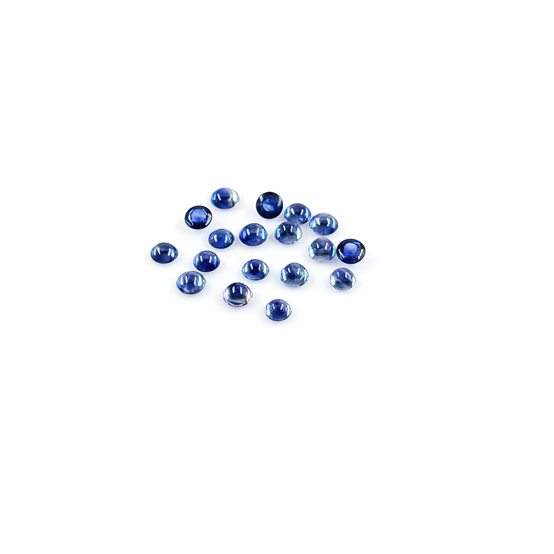 Natural Untreated Blue Sapphire Calibrated Rounds | 3mm & 3.5mm