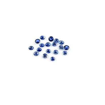 Natural Untreated Blue Sapphire Calibrated Rounds | 3mm & 3.5mm