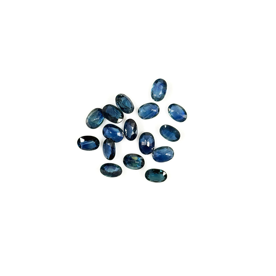 Natural Untreated Teal Sapphire Calibrated Ovals | 5x7mm & 6x8mm