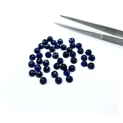 Natural  Bangkok Blue Sapphire Calibrated Rounds | 5mm & 6mm