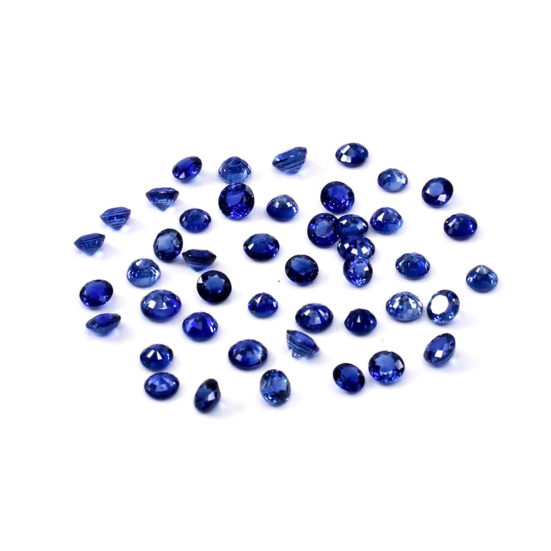 Natural Ceylon Untreated Blue Sapphire Calibrated Rounds | 3mm & 3.5mm