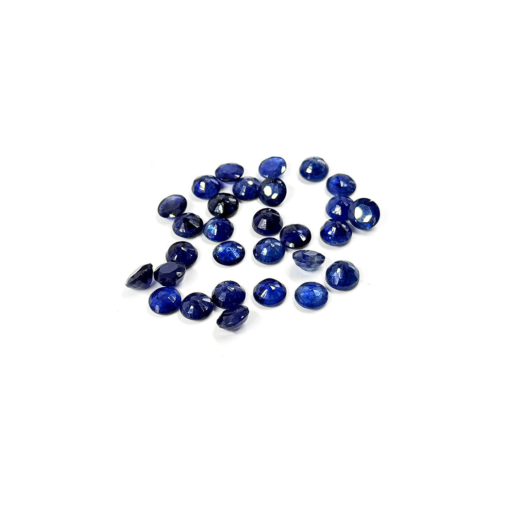 Natural  Bangkok Blue Sapphire Calibrated Rounds | 9mm & 10mm