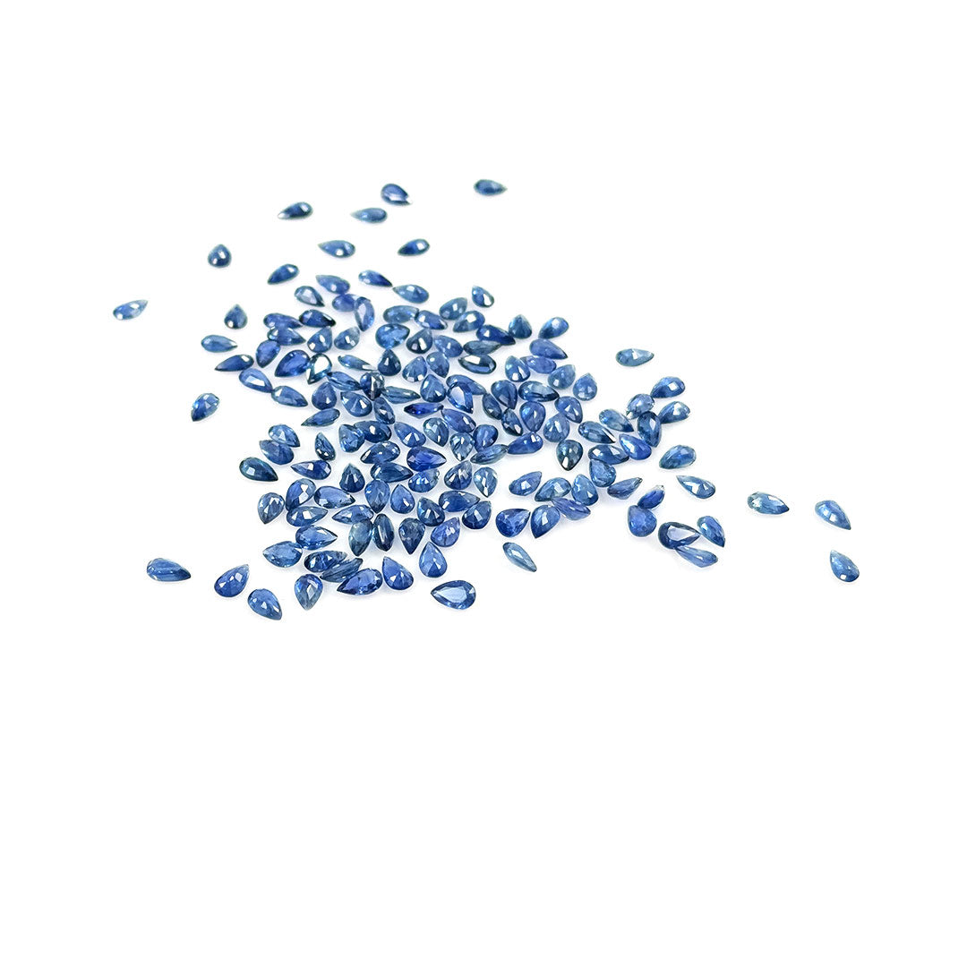 Natural Bangkok Untreated Blue Sapphire Calibrated Pears | 3x5mm & 6x4mm