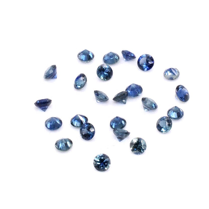 Natural Untreated Blue Sapphire Calibrated Rounds | 2mm & 2.5mm