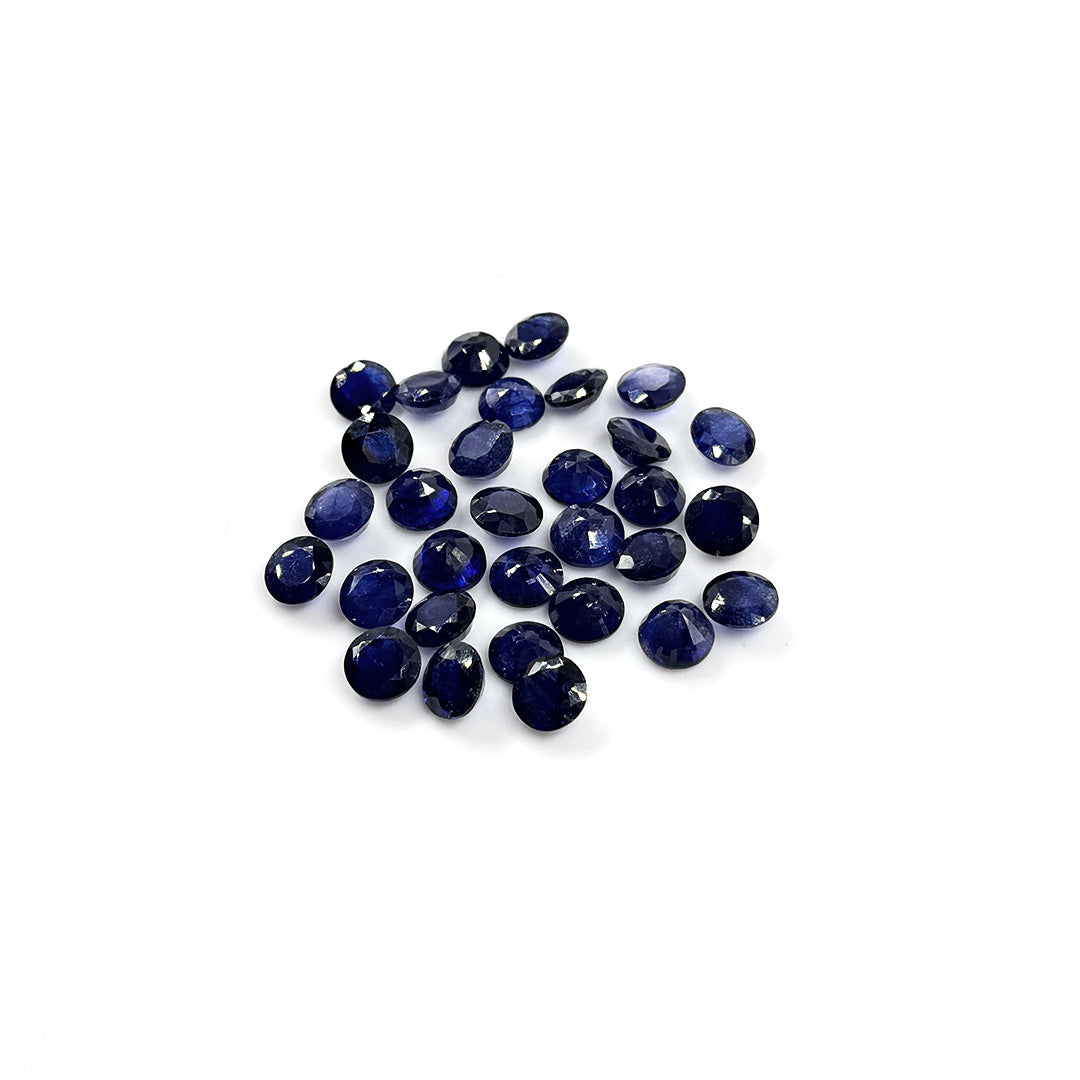 Natural  Bangkok Blue Sapphire Calibrated Rounds | 7mm & 8mm