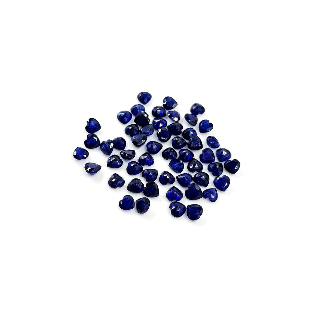 Natural  Bangkok Blue Sapphire Calibrated Hearts| 3mm & 4mm