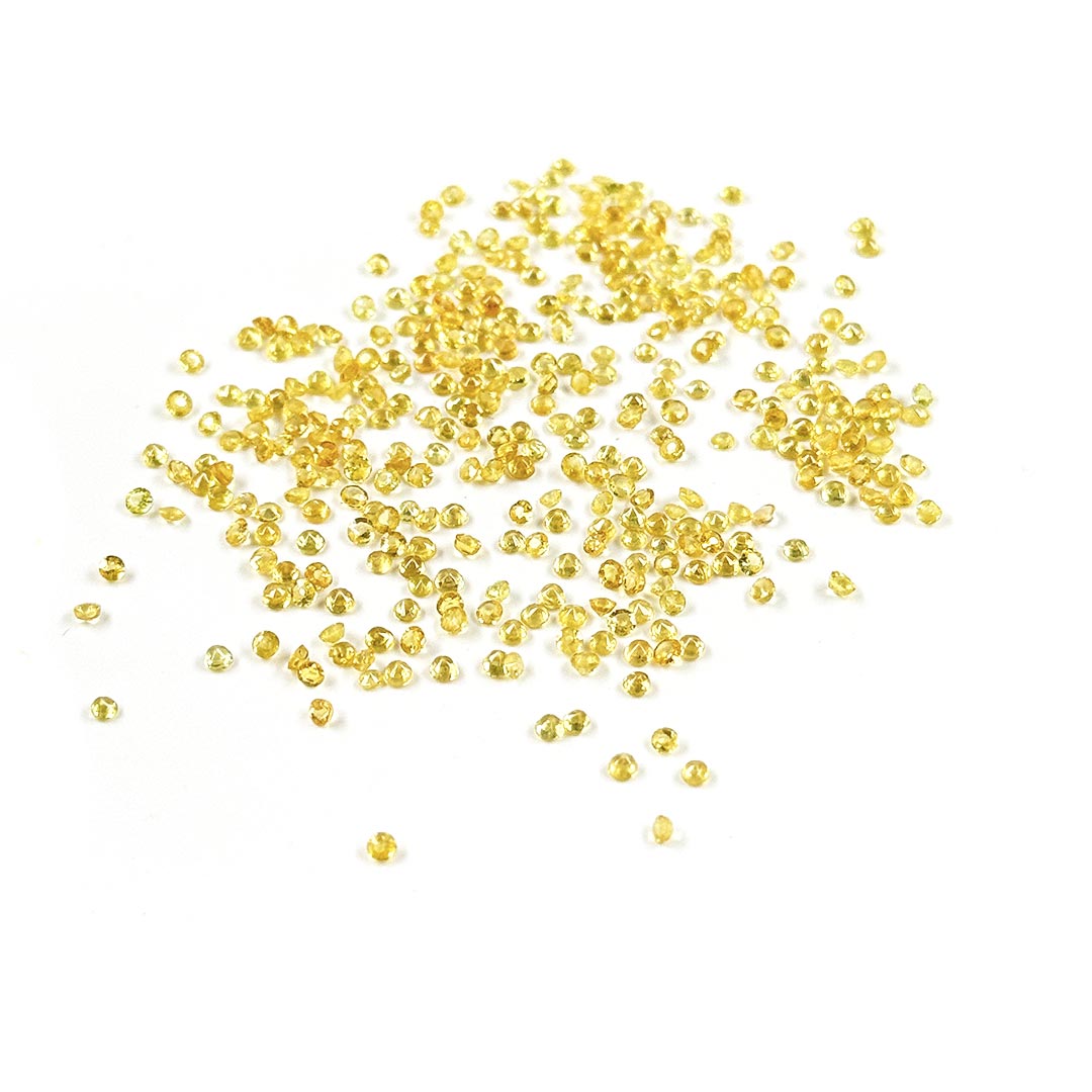 Natural Nigerian Untreated Yellow Sapphire Calibrated Rounds 2mm