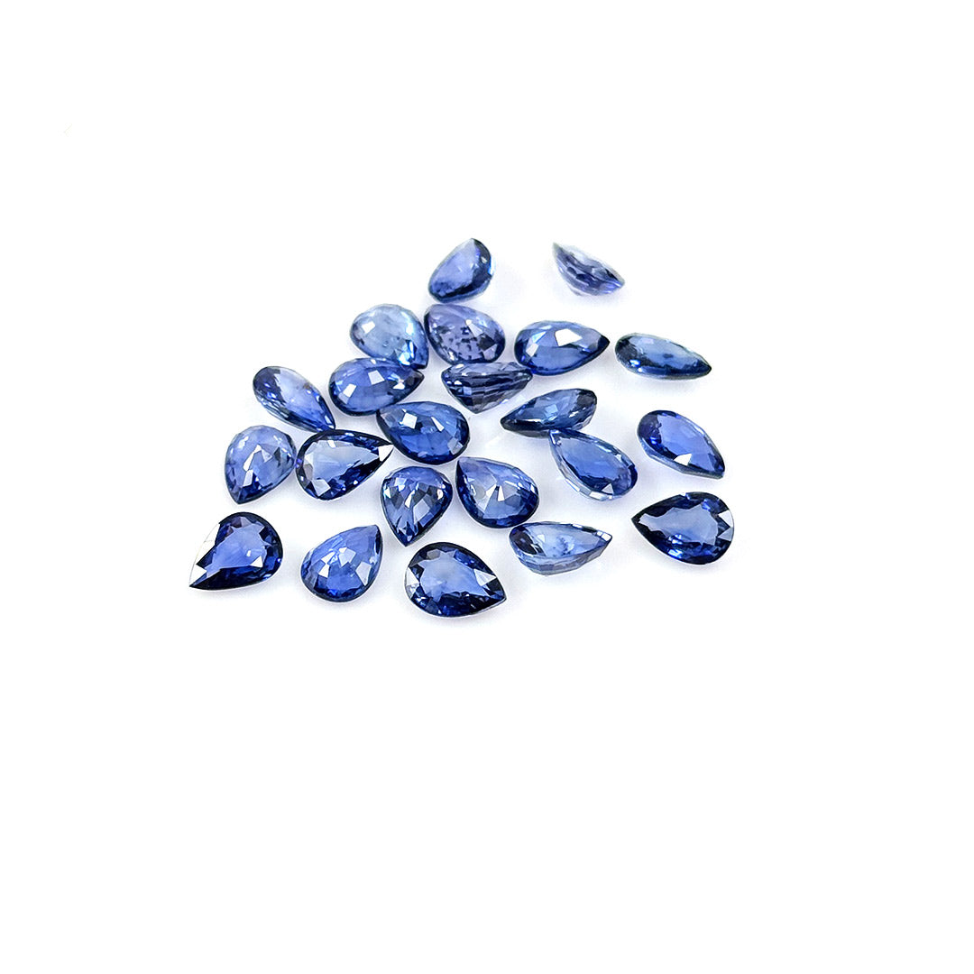 Natural Bangkok Blue Sapphire Calibrated Pears | 3x5mm & 4x6mm