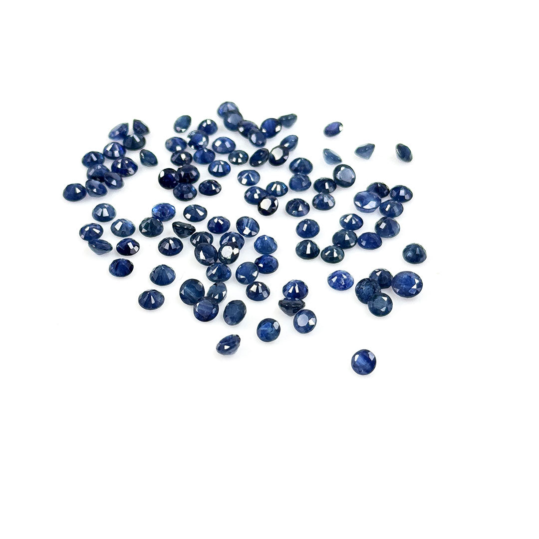 Natural Untreated Blue Sapphire Calibrated Rounds | 3mm & 4mm