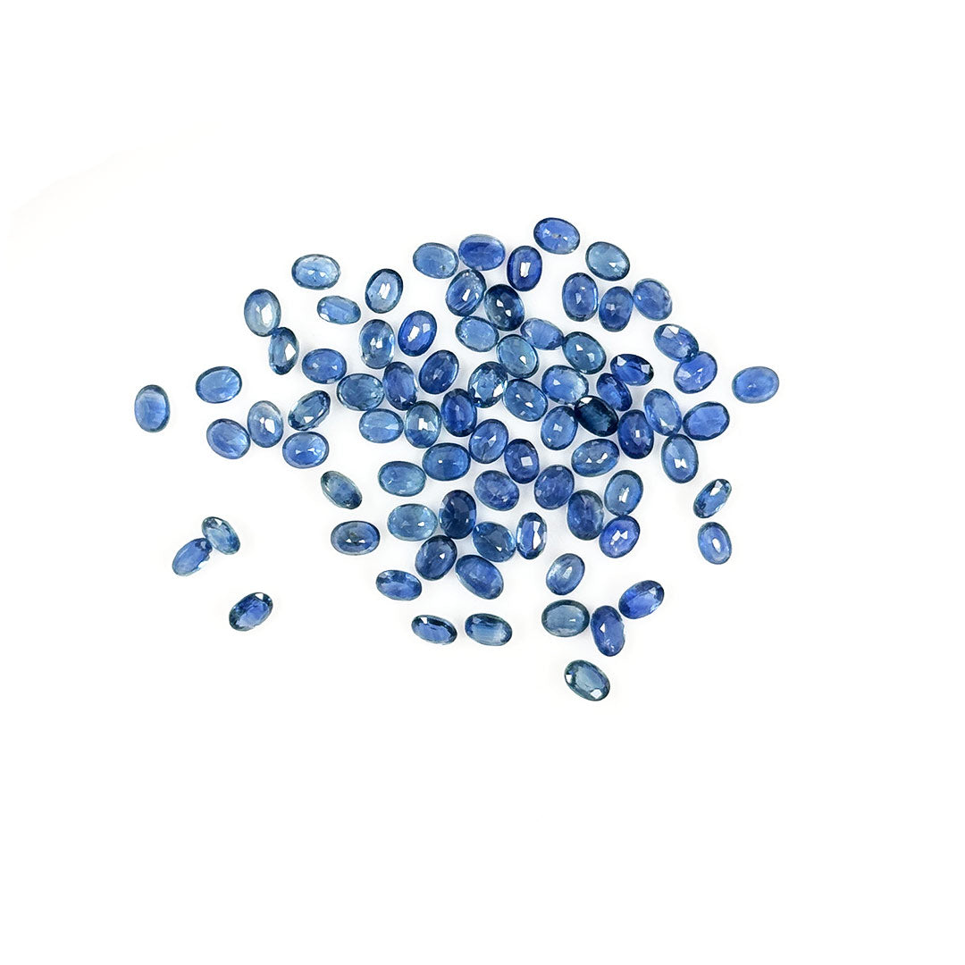 Natural Untreated Blue Sapphire Calibrated Ovals | 3x4mm & 4x5mm