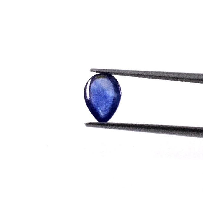 Natural Bangkok Blue Sapphire Calibrated Cabochon Pears | 7x9mm & 8x10mm