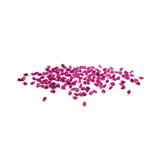 Natural African Untreated Ruby Calibrated Pears | 3x5mm & 6x4mm
