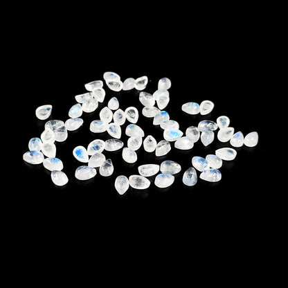 Natural Moon Stone Calibrated Cabochon Pears | 5x7mm & 6x8mm