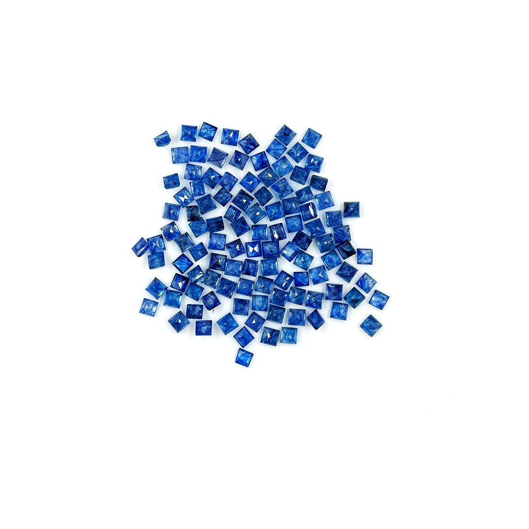 Natural  Bangkok Blue Sapphire Calibrated Squares | 3mm & 4mm