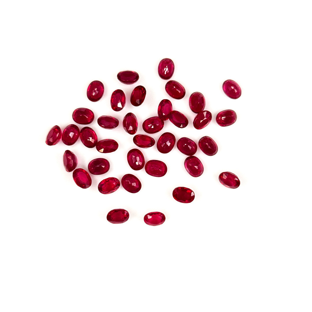 Natural Bangkok Ruby Calibrated Ovals | 7x9mm & 8x10mm