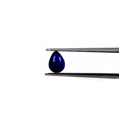 Natural Bangkok Blue Sapphire Calibrated Cabochon Pears | 5x7mm & 6x8mm