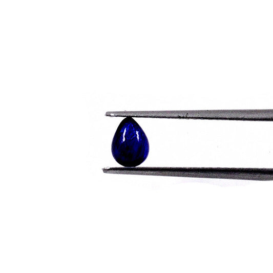 Natural Bangkok Blue Sapphire Calibrated Cabochon Pears | 5x7mm & 6x8mm
