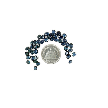 Natural Untreated Teal Sapphire Calibrated Ovals | 3x4mm & 4x5mm