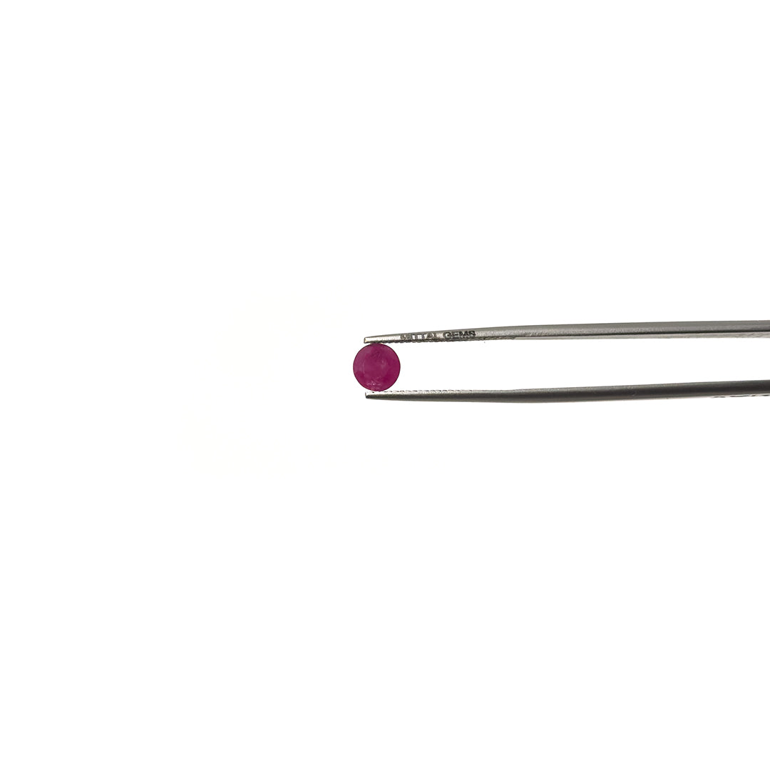 Natural African Untreated Ruby Calibrated Rounds | 5mm & 6mm
