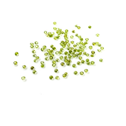Natural Peridot Calibrated Cabochon Rounds