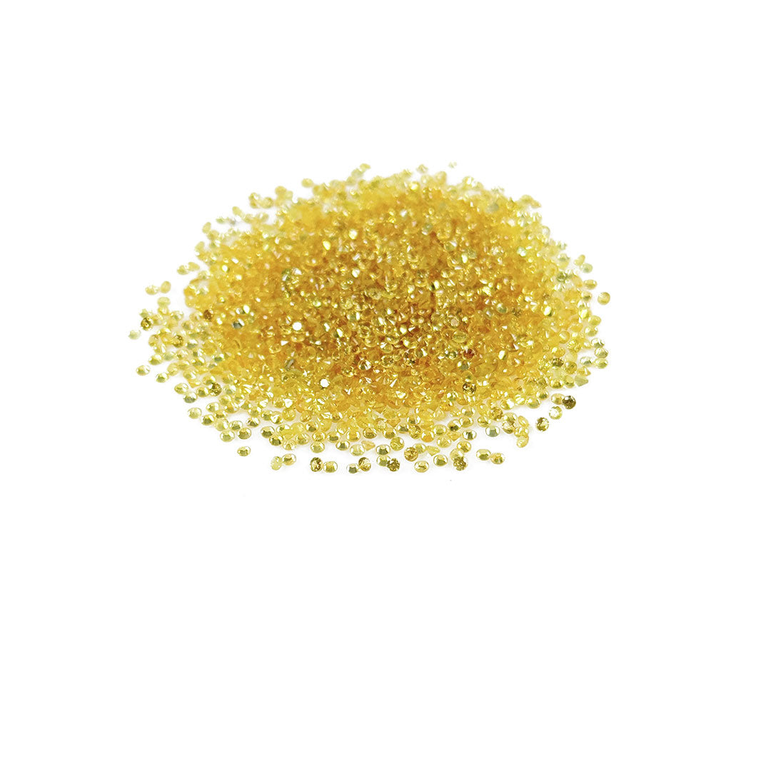 Natural Untreated Yellow Sapphire Calibrated Diamond Cut Rounds | 1.5mm & 1.75mm
