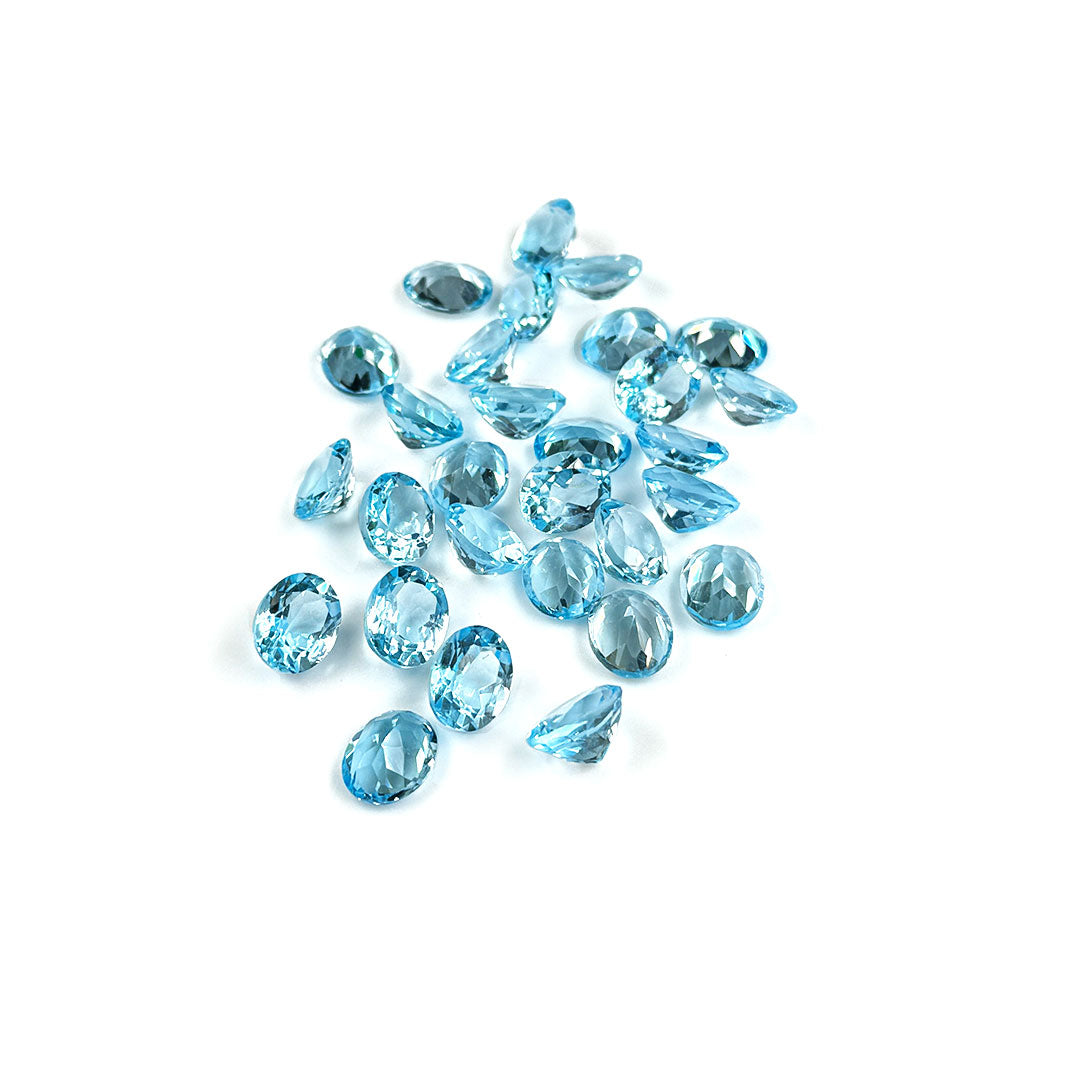 Natural Blue Topaz Calibrated Ovals | 7x9mm & 8x10mm