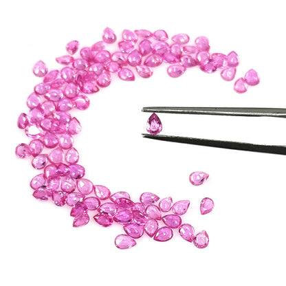 Natural Mozambique pink Sapphire Calibrated  Pears | 4x5mm & 5x6mm