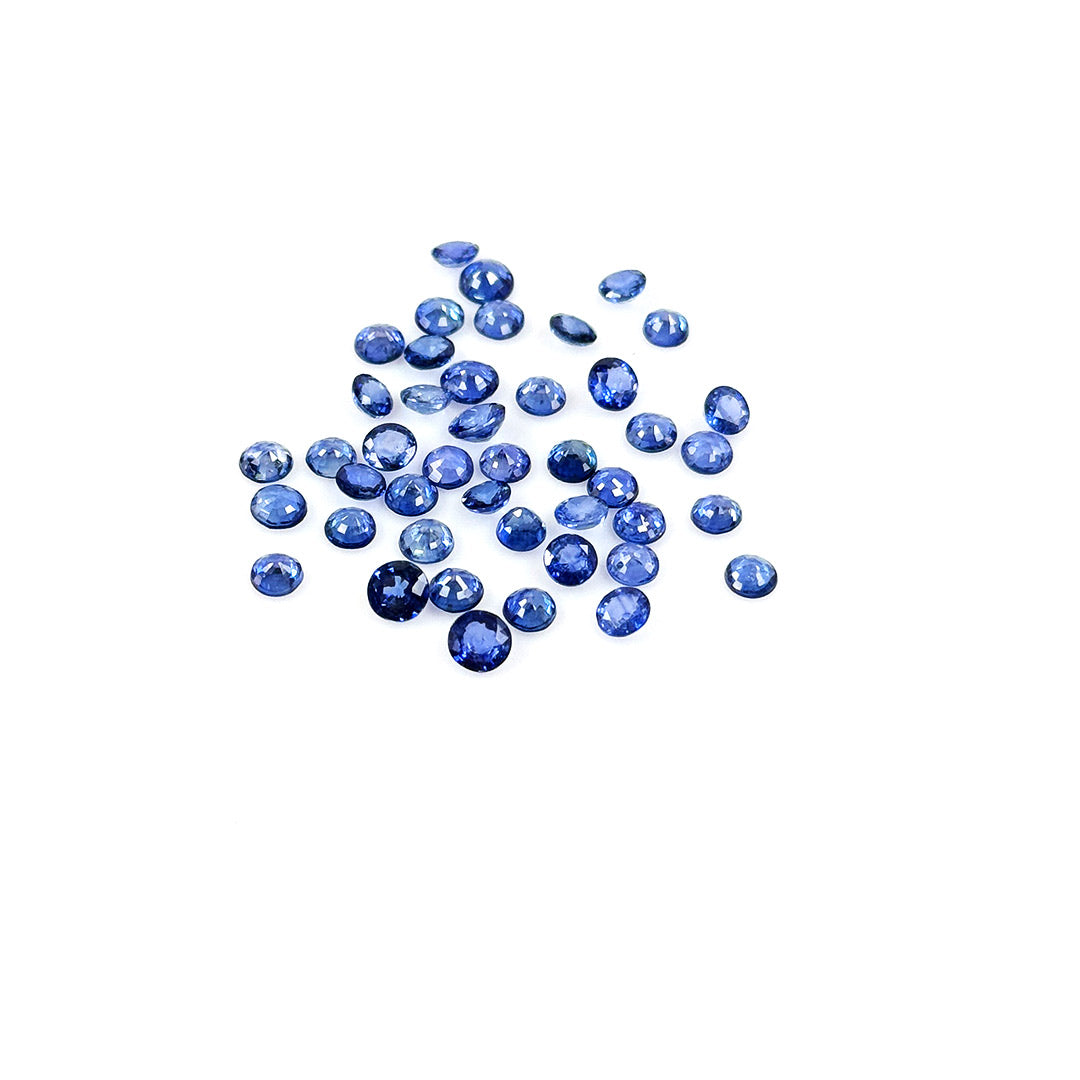 Natural Bangkok Blue Sapphire Calibrated Round | 3mm & 4mm
