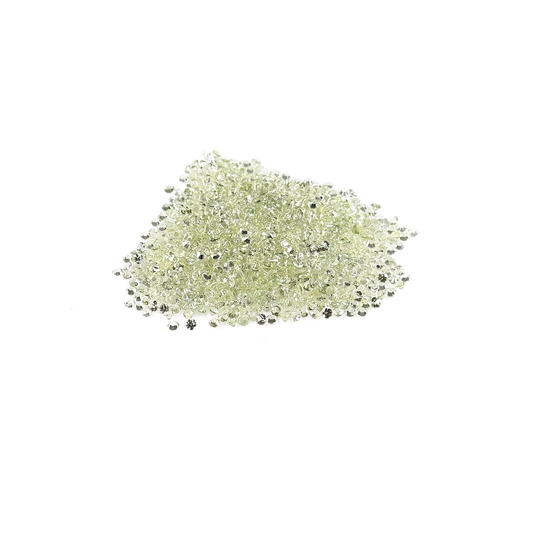 Natural Untreated Green Sapphire Calibrated Diamond Cut Rounds | 1.5mm & 1.75mm