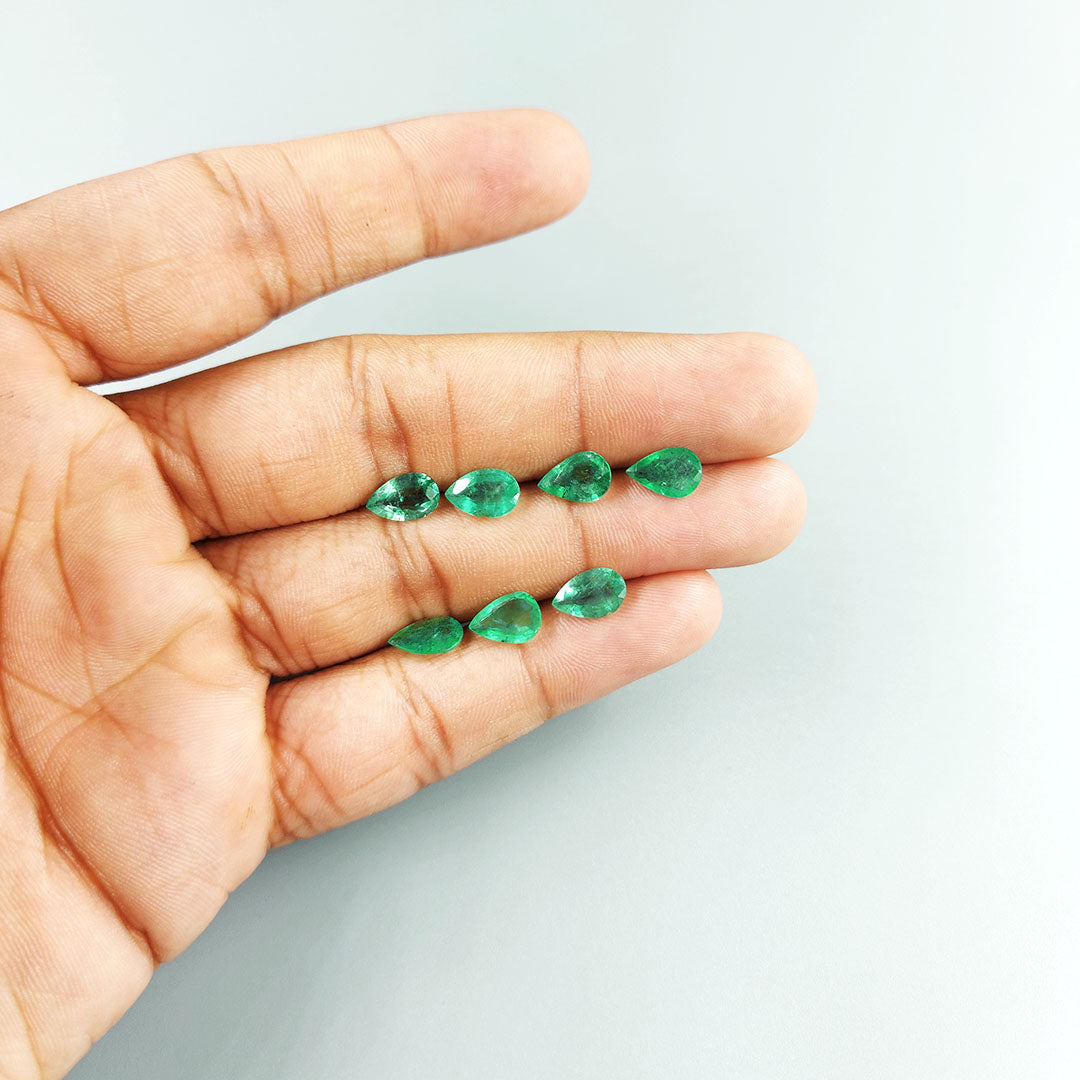 Natural Zambian Emerald Calibrated Pears 6x9mm