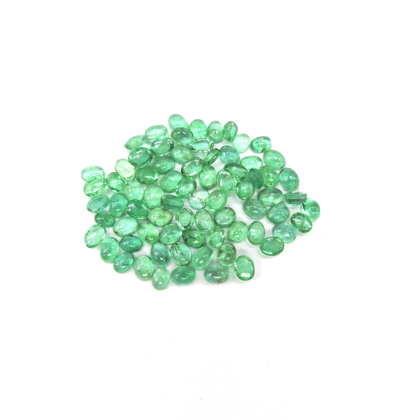 Natural Emerald Calibrated Cabochon Ovals | 5x6mm & 6x7mm