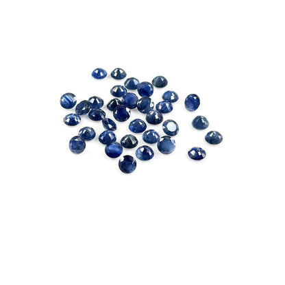 Natural Untreated Blue Sapphire Calibrated Rounds | 5mm & 6mm