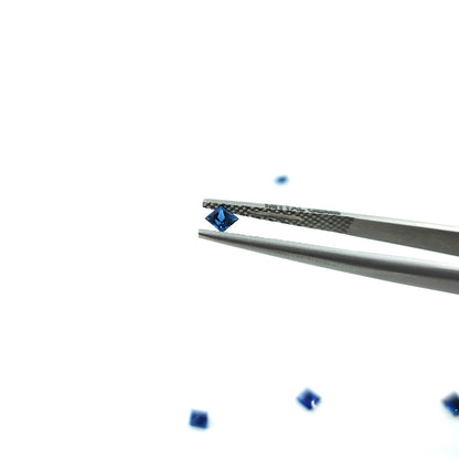 Natural Untreated Blue Sapphire Calibrated Square | 3mm & 3.5mm