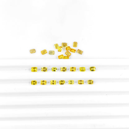 Natural Untreated Yellow Sapphire Calibrated Octagons 3x4mm