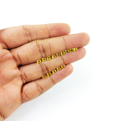 Natural Untreated Yellow Sapphire Calibrated Octagons 3x4mm