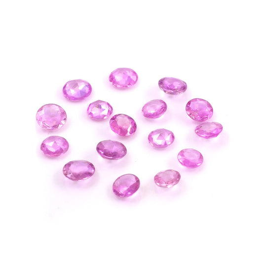 Natural Untreated Pink Sapphire Calibrated Rose Cut Rounds | 3mm & 4mm