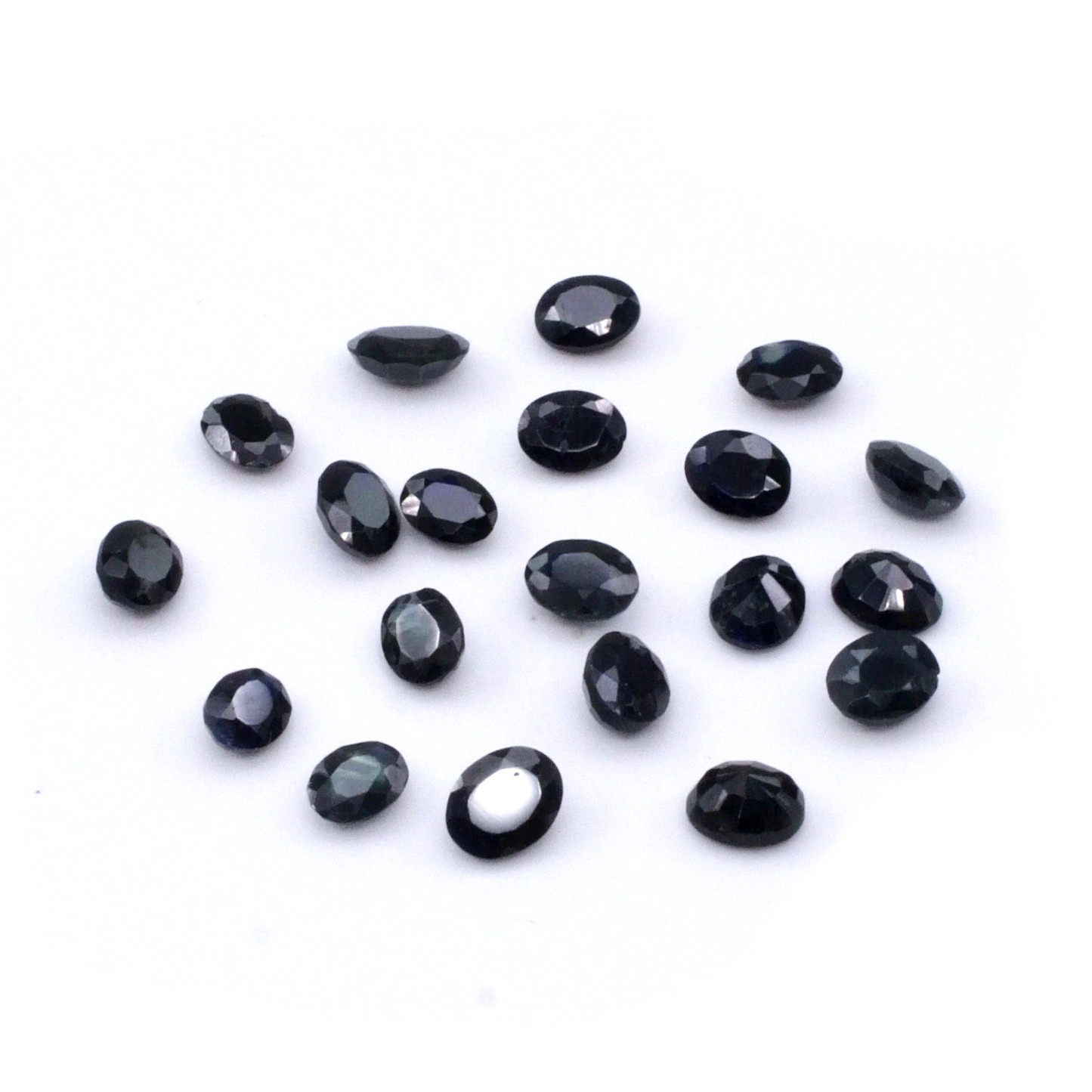 Natural Untreated Black Sapphire Calibrated Ovals | 5x6mm & 6x7mm