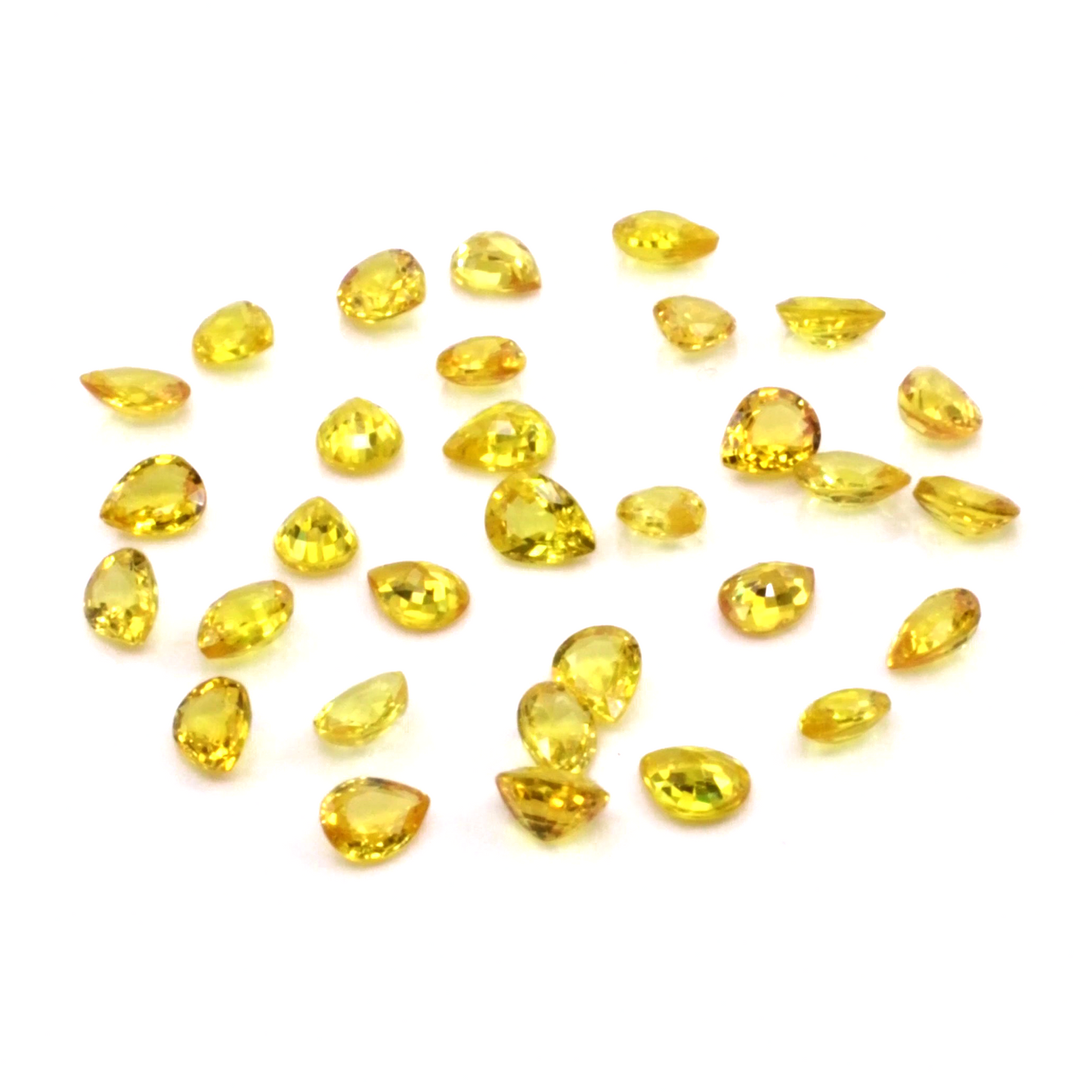 Natural Untreated Yellow Sapphire Calibrated Pears | 5x6mm & 6x7mm