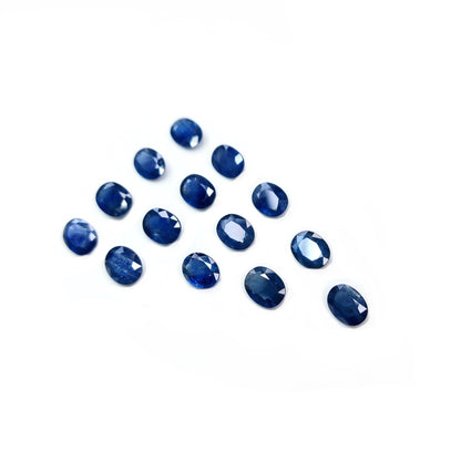 Natural Untreated Blue Sapphire Heated Calibrated Ovals | 6x8mm
