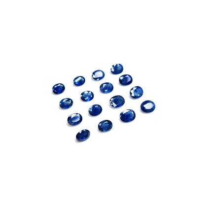 Natural Untreated Blue Sapphire Heated Calibrated Ovals | 6x8mm