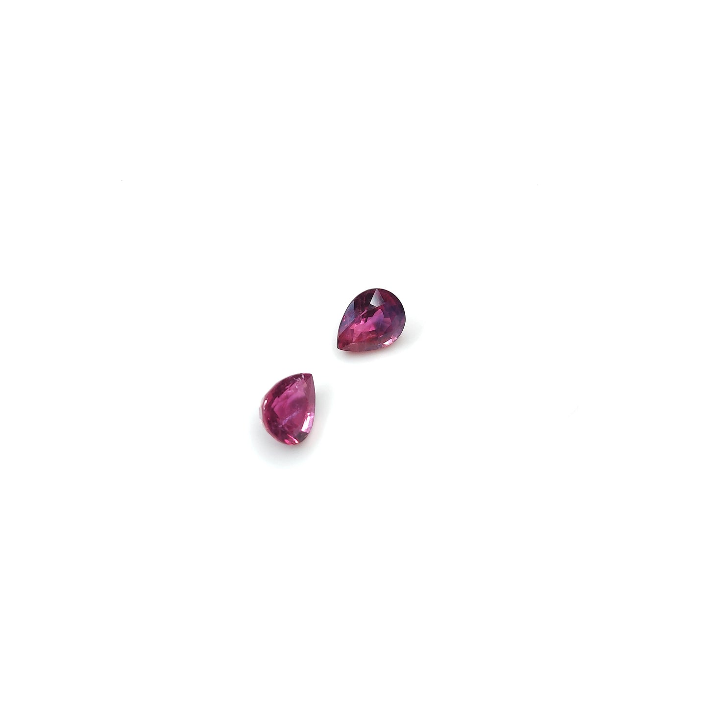 Natural Unheated Ruby Pears Pairing 2.71cts