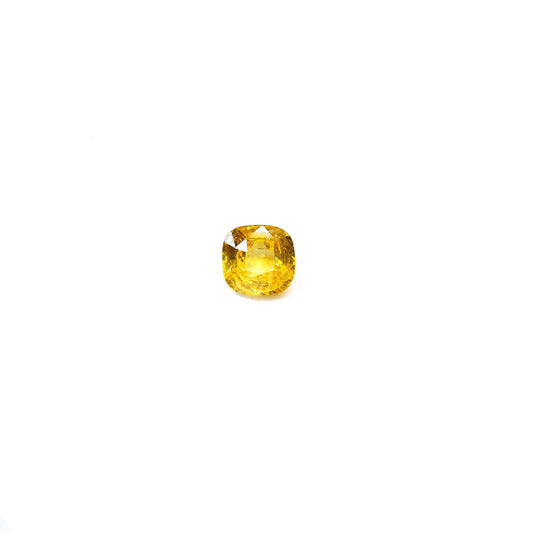 100% Natural Unheated Yellow Sapphire Cushion | 5.67cts