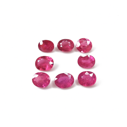 Natural Ruby Unheated Calibrated Ovals Layout