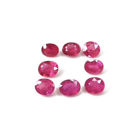 Natural Ruby Unheated Calibrated Ovals Layout